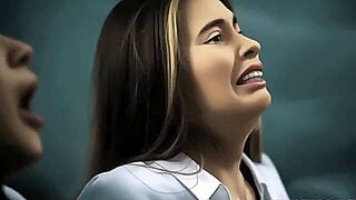 Three hot SLUTS get fucked by a big monster tentacle