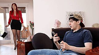 Caught my stepson jerking off on the couch