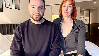 Sex Shop Trip Leads to Tall Skinny Redhead MILF Takes Big White Dick Ass to Mouth