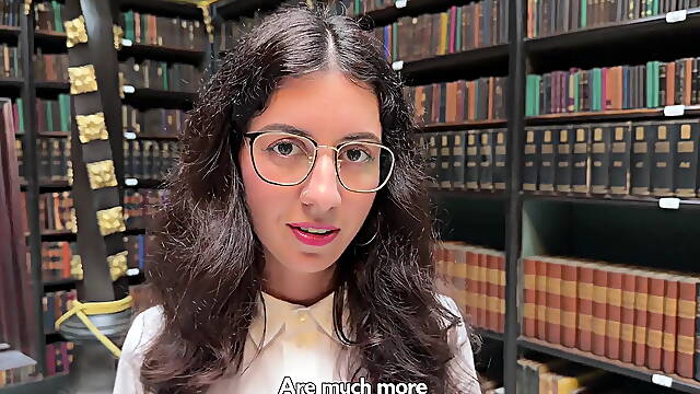 Nerdy Girl in Glasses Prefers Sex to Books