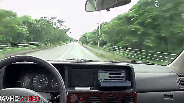 Sexy Japanese Beauty Provides Intense Roadside Blowjob Experience