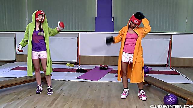 Lucy banging on monster cock hardcore in the gym