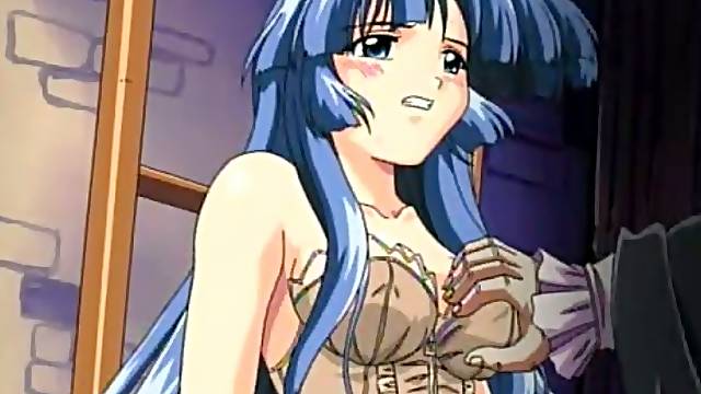 Wild Bondage Fucking in Anime Porn Video with Blue-Haired Babe