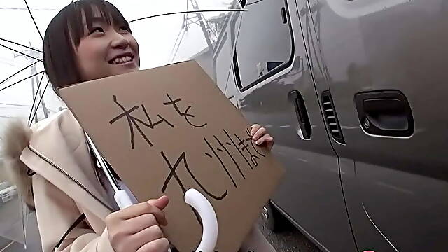 Busty Japanese Teen Mikoto Mochida is sucking a stranger's dick
