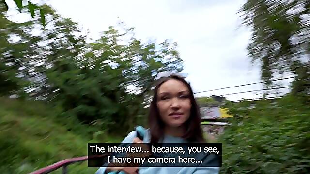 Public Agent - Fitness MILF public blowjob outdoor sex Kristina Grace hard fast POV fuck