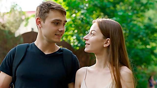 Lusty miniature teen Lia roughly penetrated on the first date
