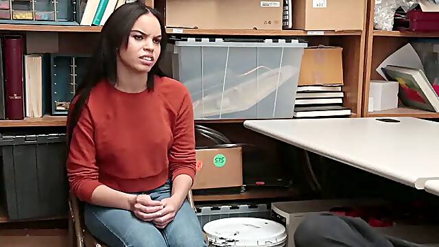 Shoplyter - hot teenager (Tory Bellamy) caught stealing and offered shaft