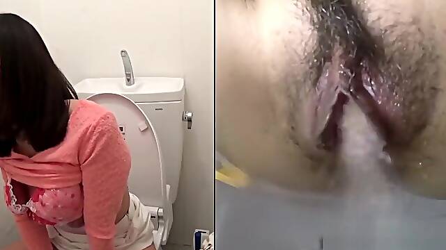 Japanese toilet cam masturbation