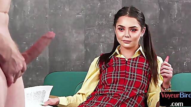 21yo voyeur on college teases professor cock till cumshot