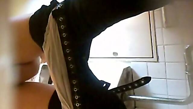 Spy cam in toilet records some horny asses and cunts
