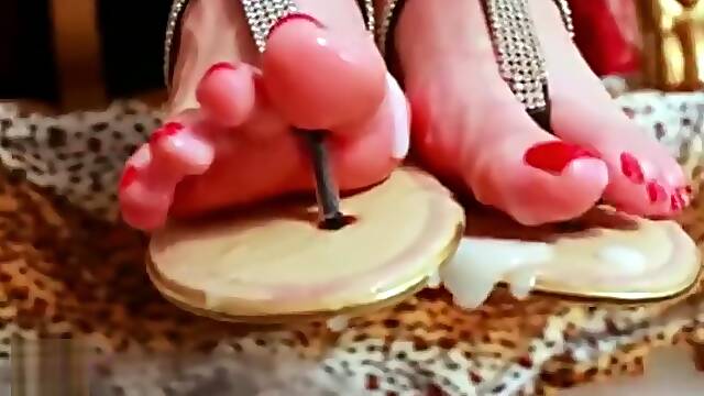 Sandals. flip flops footjob