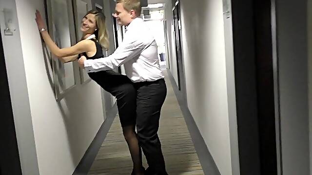 Best hotel fuck with slender German Milf