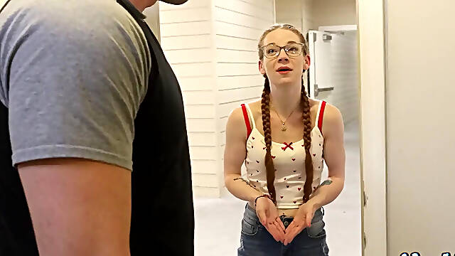 Ginger teen Amy Quinn couldnt help herself and fucked with her ex