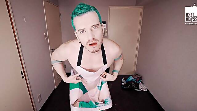 Perverted Jock Axel Abysse Packs Massive Loads Deep Into His Prolapsed Asshole