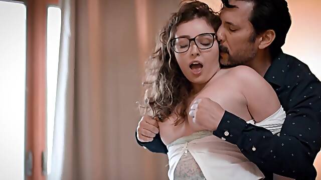 Cute teen Leana Lovings has the hots for her much older teacher