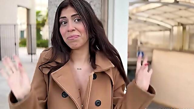 Molly Smiths sultry Latina hardcore allure radiates with raw, model charm