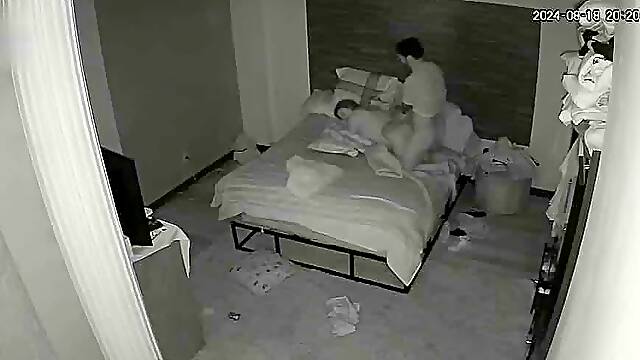 IPCAM – Young pregnant wife gets fucked in her bed