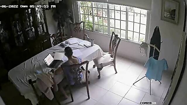 IPCAM – French teenager masturbates with the chair