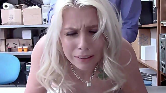 Office backroom blowjob leads to anal