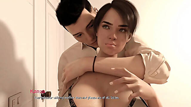 Guy starts 3D hentai session with group of chicks