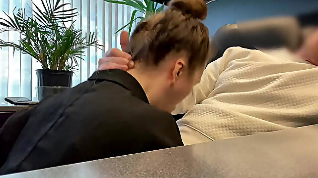 Office Secretary Sucks Boss's Cock