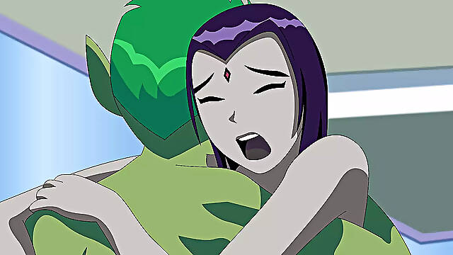 Raven and friend's intense fucking session in uncensored anime parody