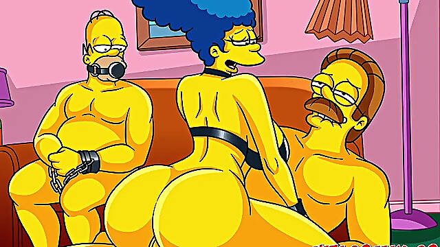 Latex-clad cartoon babes in S&M anal scene