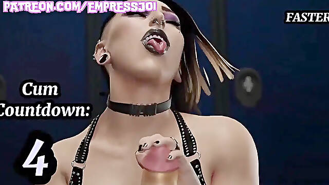 Goth MILF dominates and humiliates with POV JOI