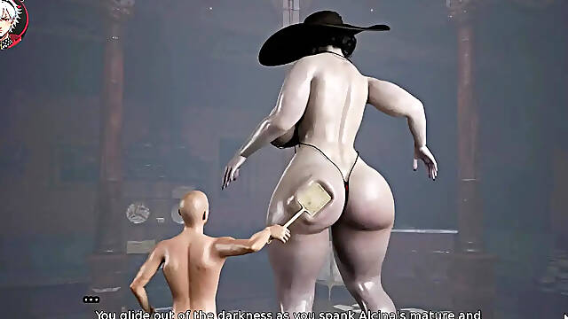 Lady Dimitrescu's First Encounter in Resident Evil - Oppai & BDSM Action
