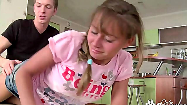 Lovely teen Gets A Big Anal Cream Pie