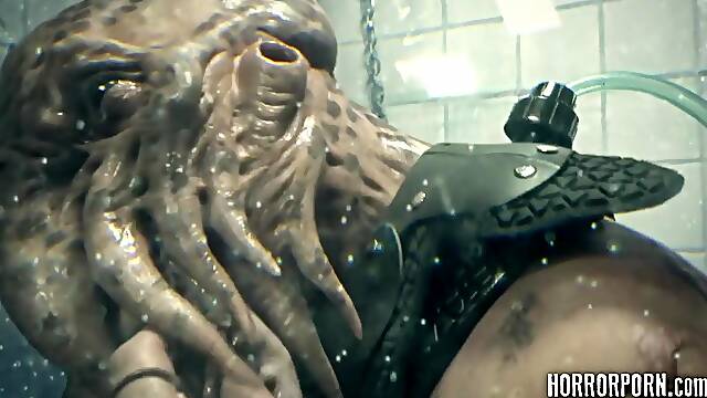 HORRORPORN The beautiful scientist fucked by a monster
