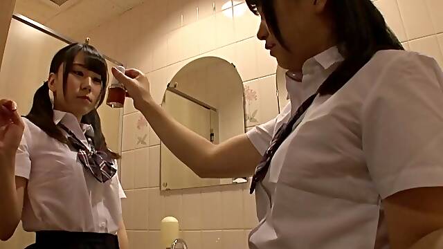 Reiko Kobayakawa &amp;amp; Ichika Ayamori TMHK-042 - lesbian strapon japan jav censored toys teacher heels knee socks