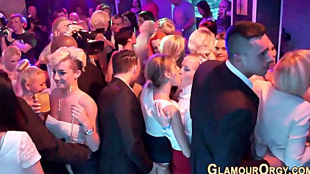 Bride sucks dick at party