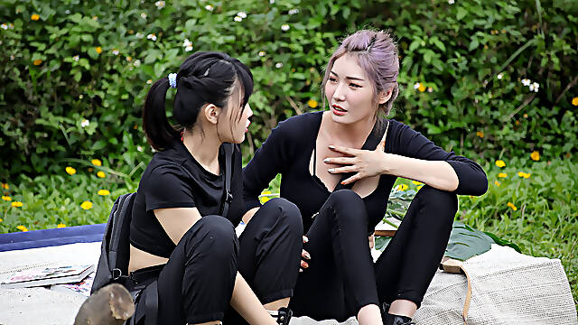 Lovely Asian chick Li Zhiyan gets fucked hard outdoors