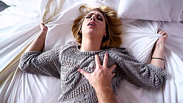 Young blonde chick gets fucked by cameramens cock in POV style