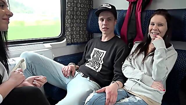 Swinger Action In Train Hot Group Sex