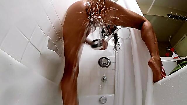 Wet MILF In Shower Episodes - Naked: Alexis Fawx Solo Masturbation and Squirting p2 - Alexis Fawx