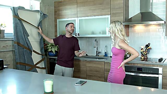 Britt Blair getting cum in mouth after being fucked by her man