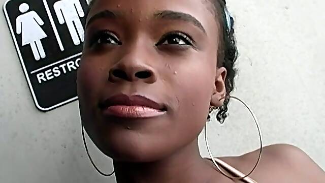 Sexy Ebony Babe With Hot Ass Sucking And Fucking Big White Cock