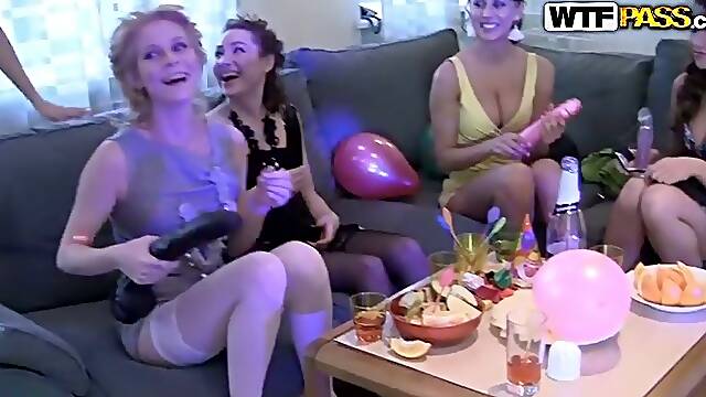 Dunk Horny Lesbian Babes Having Sex at Wild Home Party