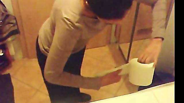 First my friend, next my wife in our toilet in our toilet