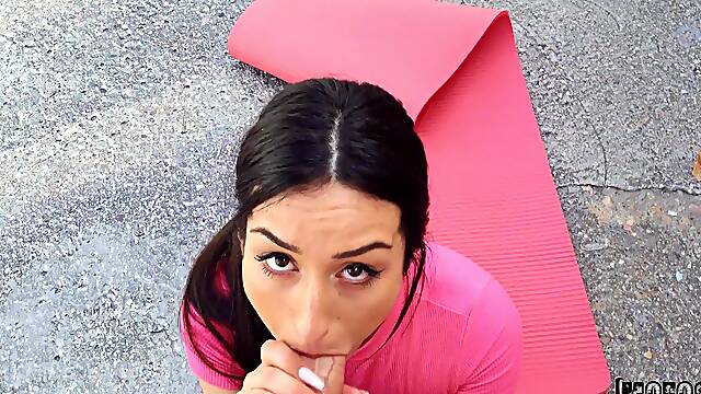 Annies Wild Yoga Passion in a Ripped Pants Affair