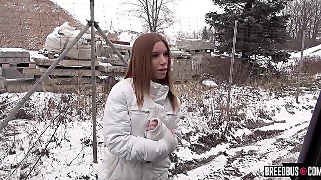 Cold Spanish cutie needs a lift