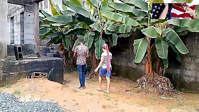 I INVITED THE PLUMBER TO CHECK ON MY PUMPING MACHINE AND FIX MY WATER, I HAD NO CASH TO PAY HIM, SO THIS CHAB SCREWED ME IN THE BOOTY IN SWAP FOR HIS PAYMENT