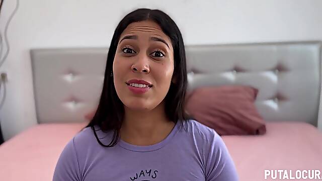 PutaLocura - The large-assed Colombian Natalie swallows Torbe's cum in a very ribald bang