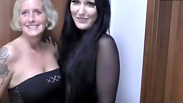 German ladies with large, round booties are having group sex in a very precious hotel room