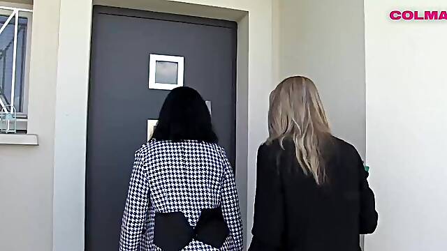 Sapphic pleasure between colleagues for Louise and Mya