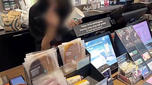 I Love Jizz ! Cum on My Face at Starbucks So I Can Have a fun My Morning Coffee!
