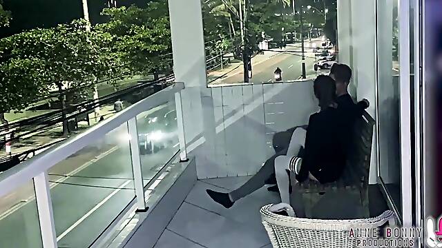BUSTED! Public Sex on Balcony Caught by Police