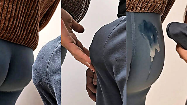 Stranger With Massive Erection Ejaculate In Subway Teach On Random Angels Tights